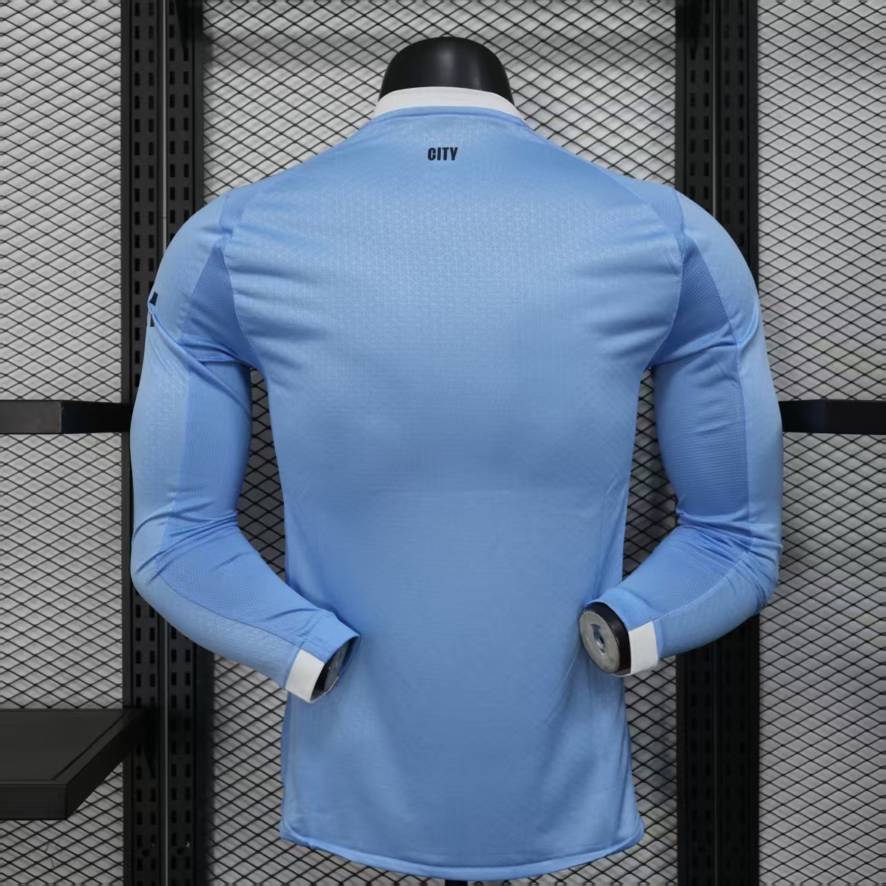 25-26 Manchester City Home Kit Player Version Sino Shirt Long Sleeve AAAAJersey Dropship Yupoo 3