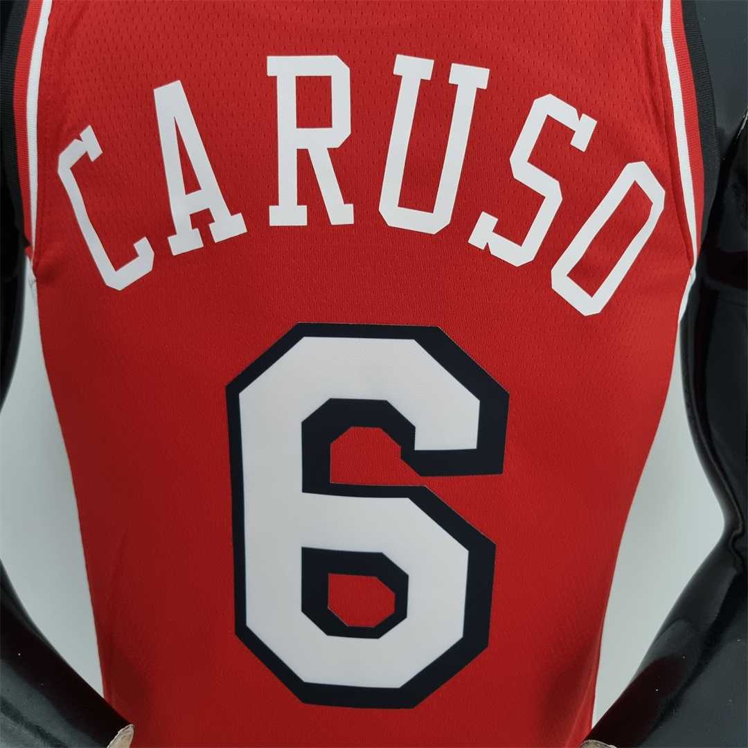 75th Anniversary 2022 Season Chicago Bulls CARUSO #6 City Edition Red NBA Jersey 9