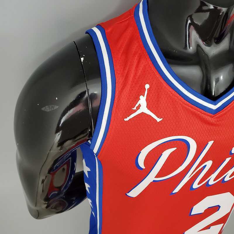 2021 EMBIID#21 76ers Jordan Themed Red 2
