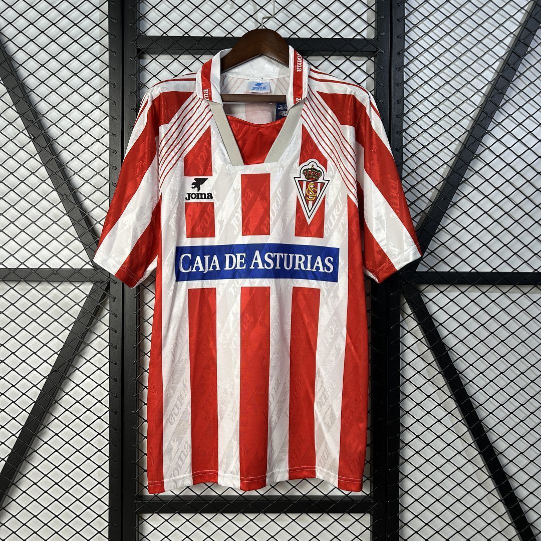 94-95 Sporting Gijon Home Retro Kit Vintage Shirt Soccer AAAAJersey Yupoo