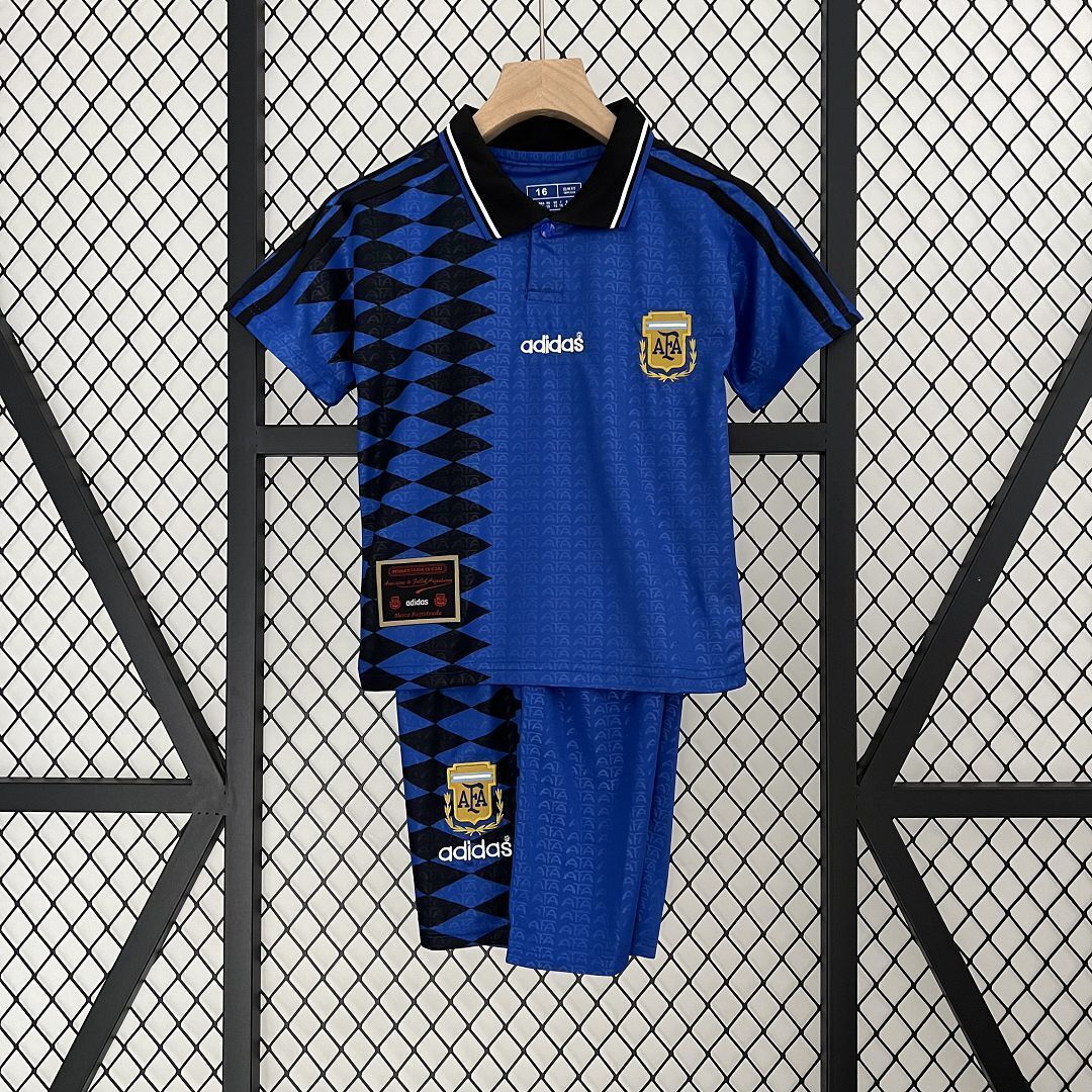 1994 Argentina Away Retro Kid Kits Youth Apparels Football AAAAJersey Yupoo