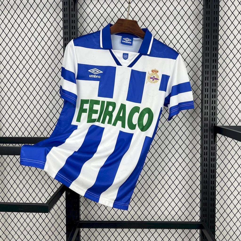94-95 Deportivo La Coruna Home Retro Kit Vintage Shirt AAAAJersey Wholesale Yupoo