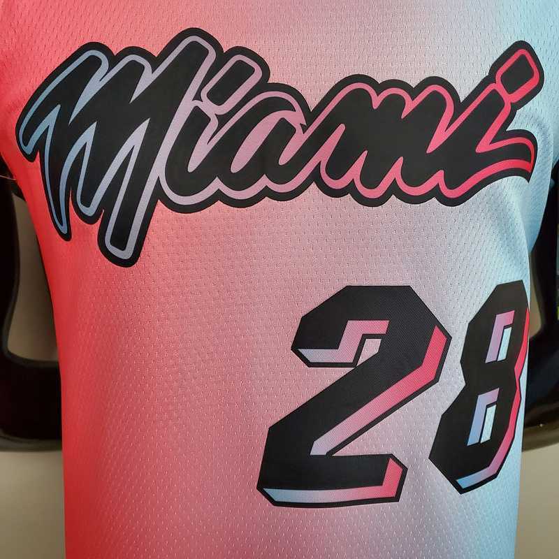 New Miami Heat IGUODALA#28 City Edition Pink Blue Gradient Color 1