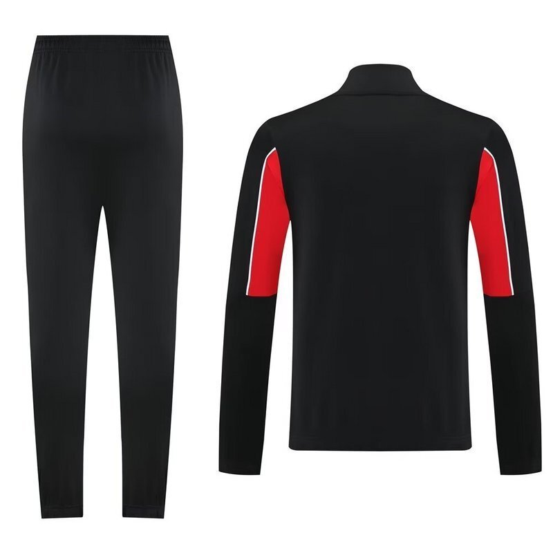 25-26 AC Milan Black&Red Football Tracksuits Long Jacket Suits 2