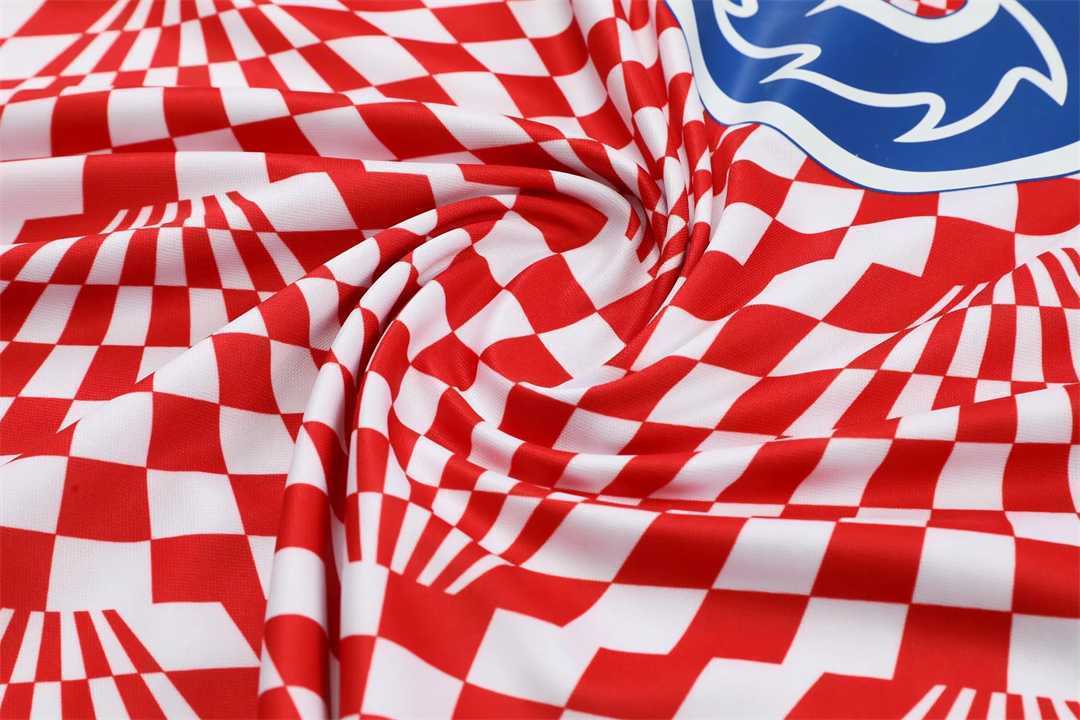 22-23 Chelsea Training Suit Short Sleeve Kit Red and White 19