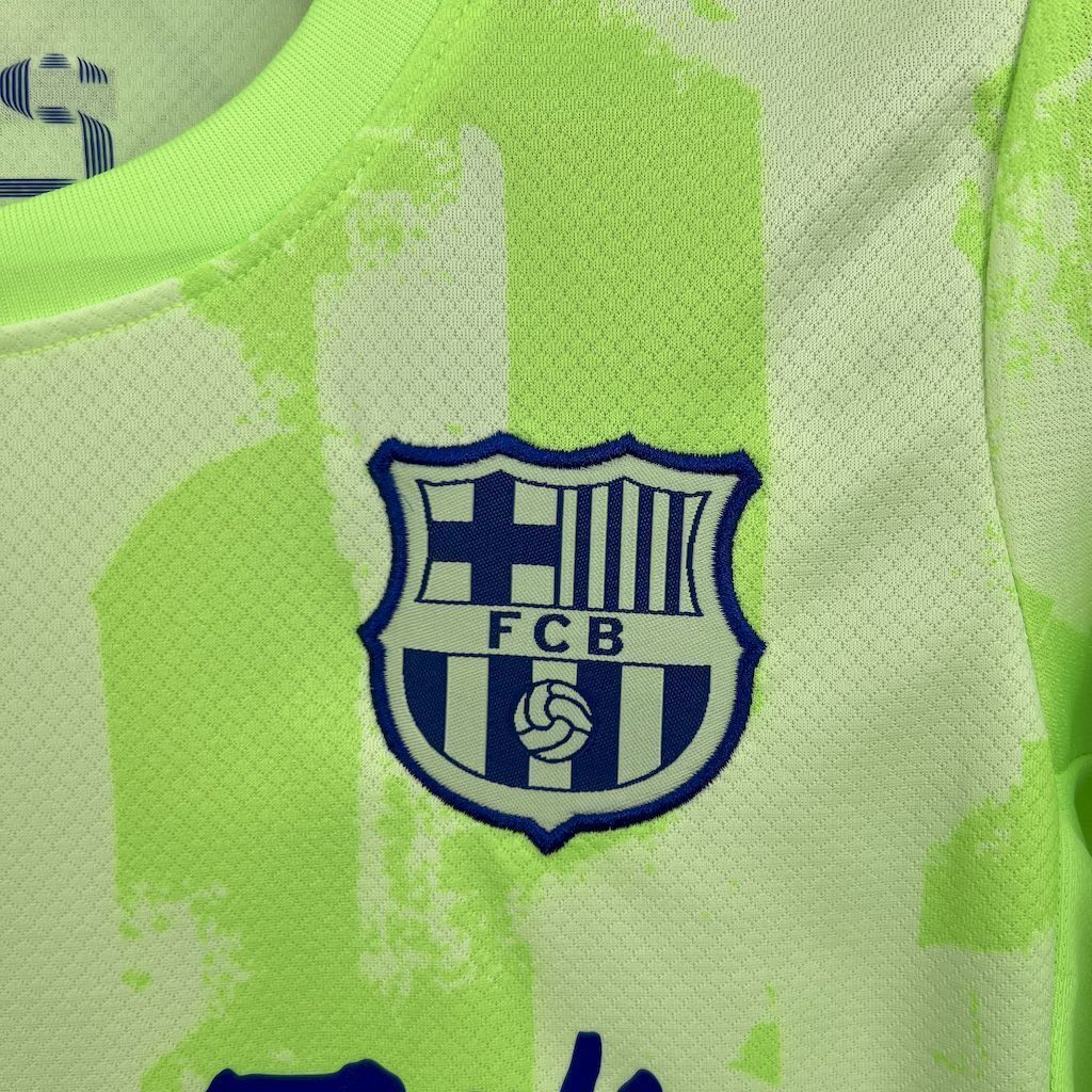 24-25 Barcelona Third Travis Scott Edition Kid Kits Youth Apparels Soccer AAAAJersey Yupoo 1