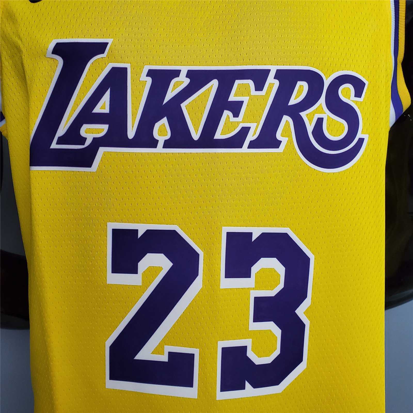 James #23 Lakers Round neck yellow 6