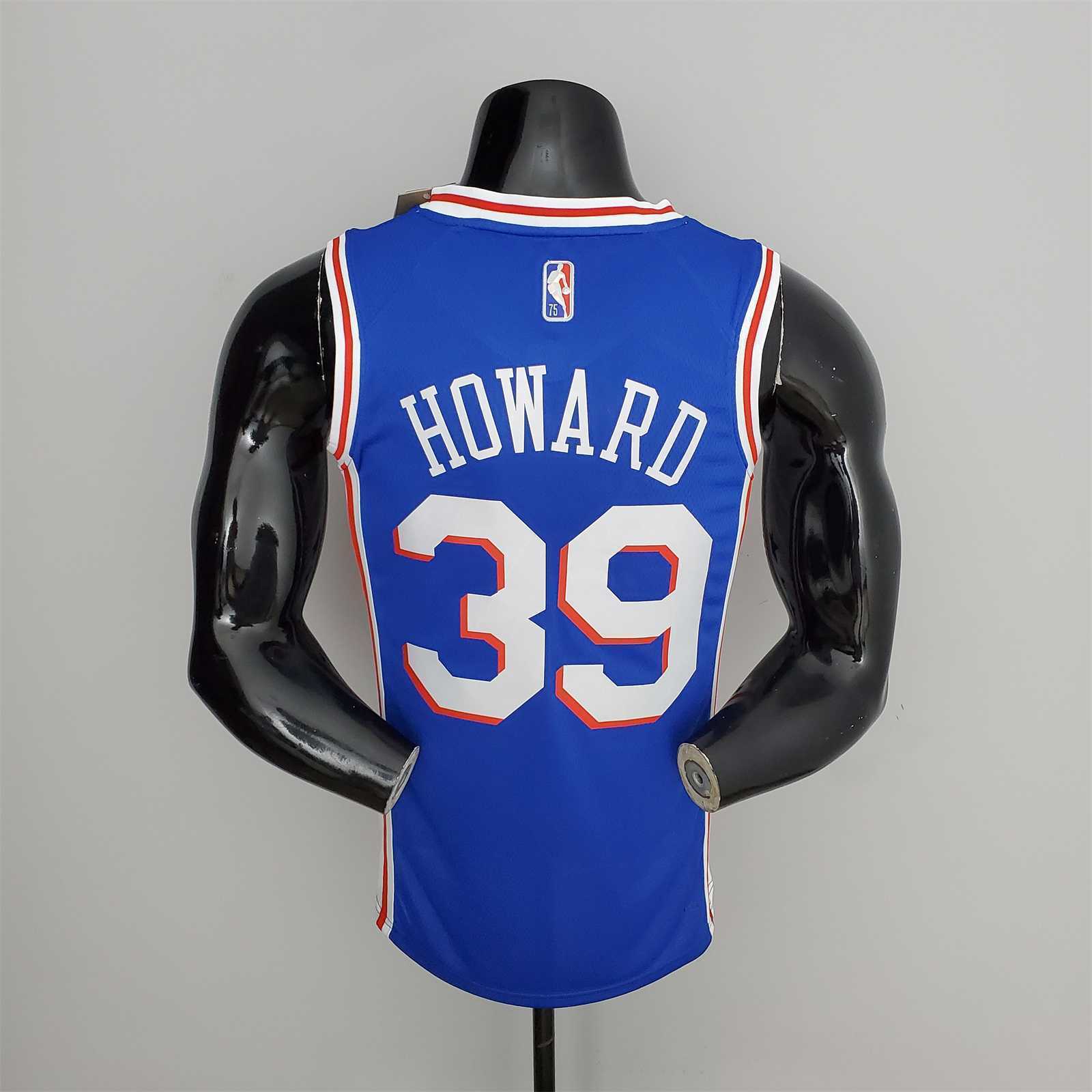 75th Anniversary Philadelphia 76ers HOWARD#39 Blue NBA Jersey 9