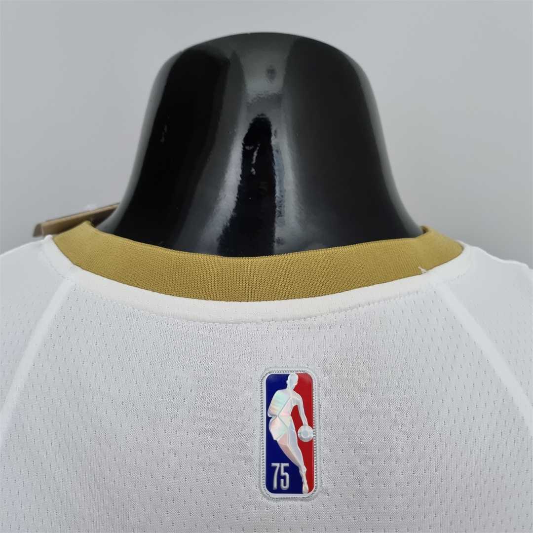 75th Anniversary New Orleans Pelicans Williamson#1 White NBA Jersey 8