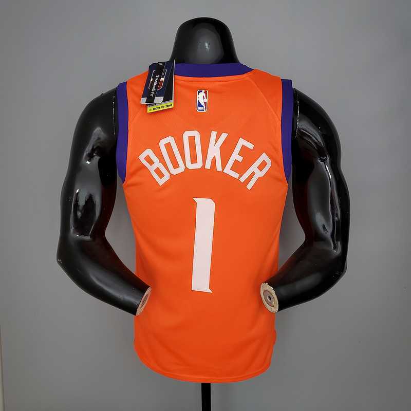 2021 BOOKER#1 Suns Jordan Theme Orange 1