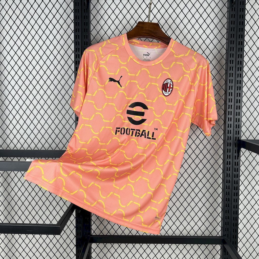 25-26 AC Milan Orange Training Kit Football T-Shirt AAAAJersey Supply Yupoo
