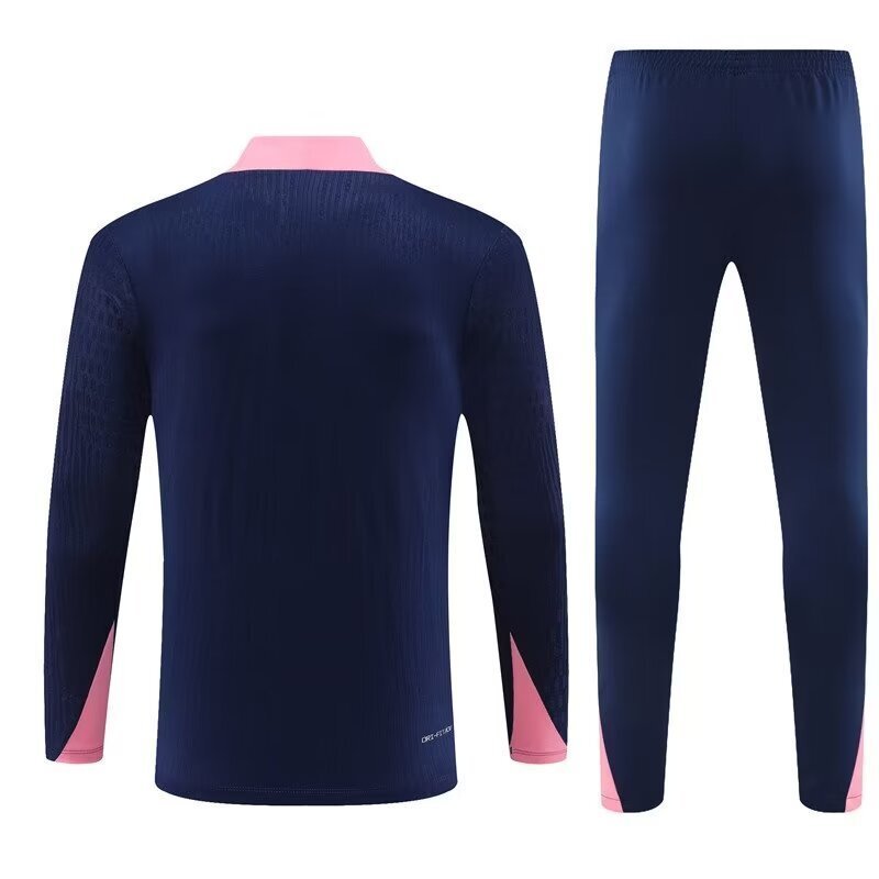 24-25 Atletico Madrid Long Sleeve Tracksuit Navy Training Suits Soccer Jerseys Yupoo 2