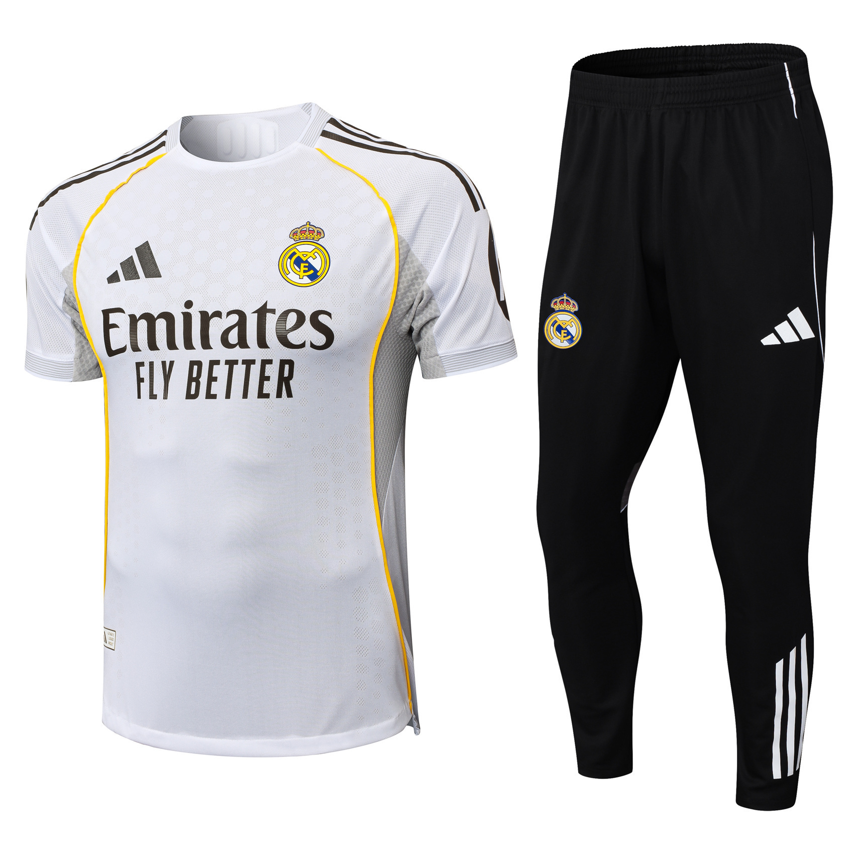 25-26 Real Madrid Home Player Version Training Kits Football Tracksuits