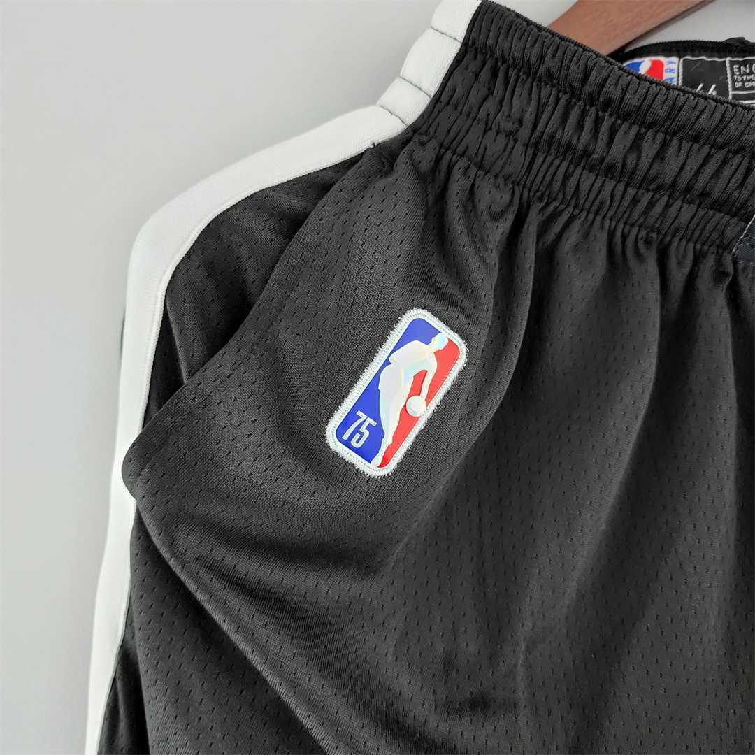 75th Anniversary Brooklyn Nets NBA Shorts Black 2