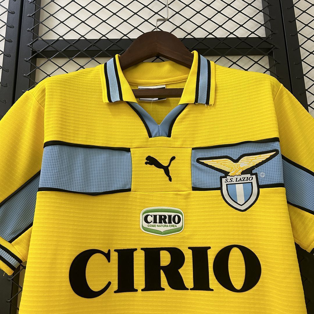 98-99 Lazio Yellow Retro Kit Vintage Shirt AAAAJersey Dropship Yupoo 7