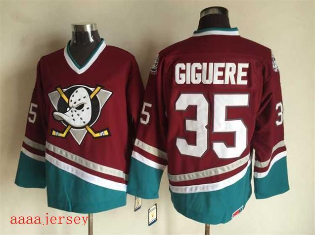 Anaheim Ducks retro ice hockey jersey M-3XL 阿纳海姆鸭队复古冰球服 3