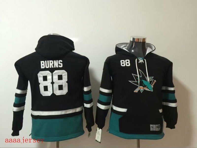 San Jose Sharks kids hoodie ice hockey jersey SM-LXL 圣何西鲨鱼队童装帽衫冰球服
