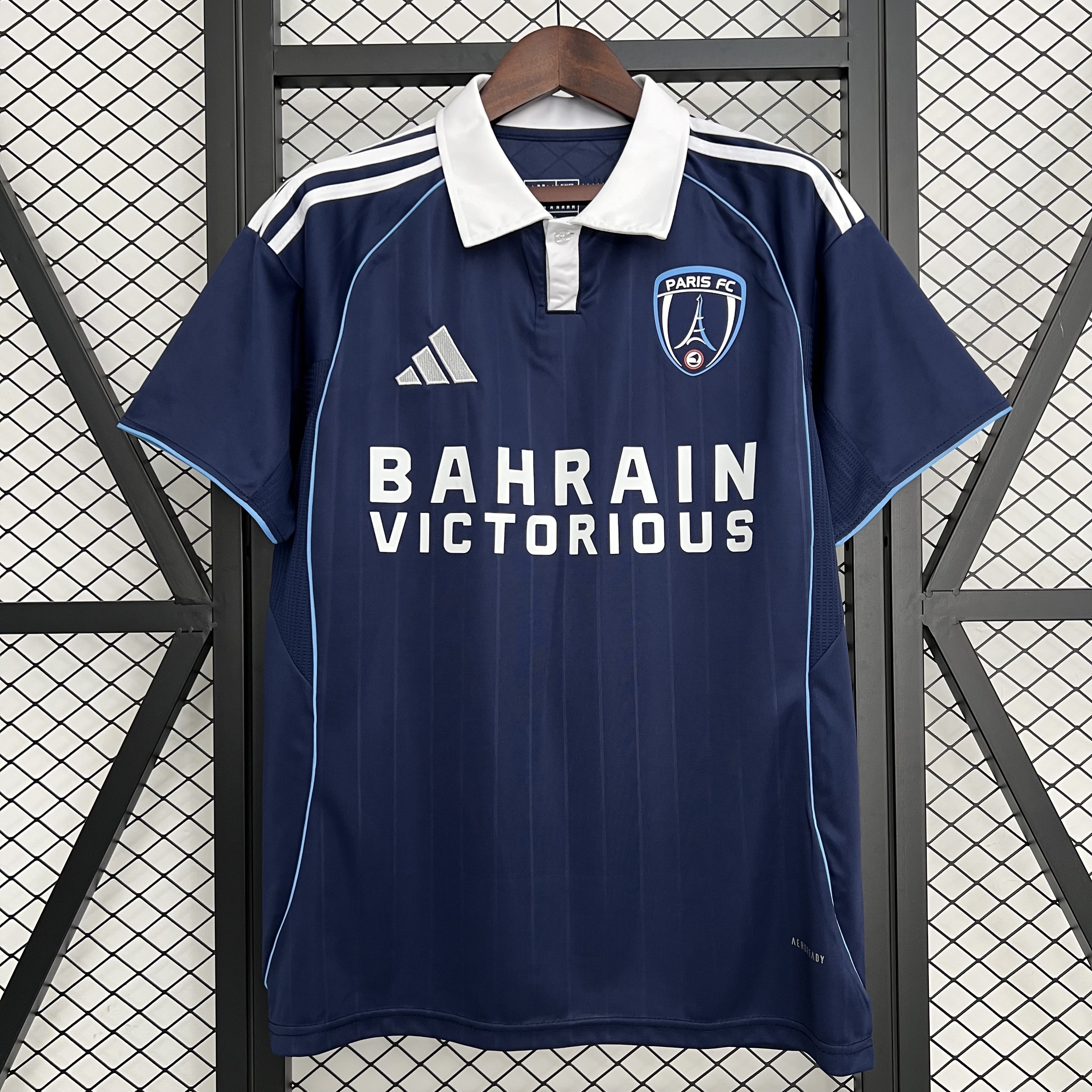 25-26 Paris FC Home Kit Polo Shirt Maillotfoot Apparels ete AAAAJersey Wholesale Yupoo 5