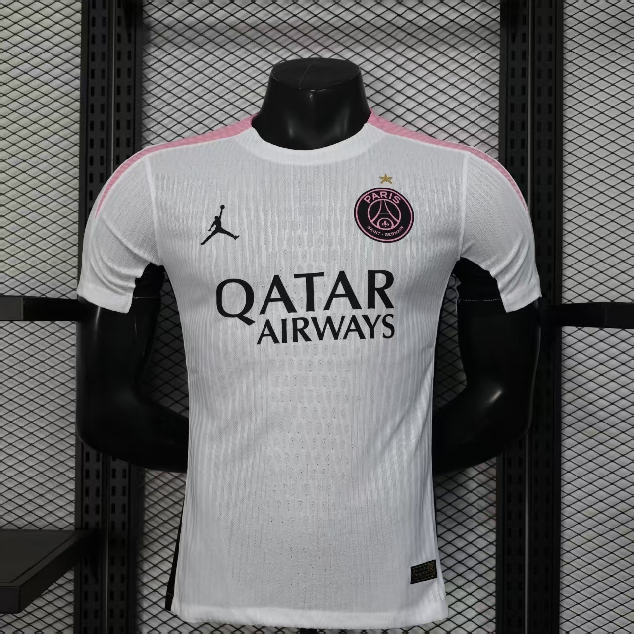 25-26 PSG White&Pink Pre-Match Kit Player Version Shirt Soccer AAAAJersey Yupoo