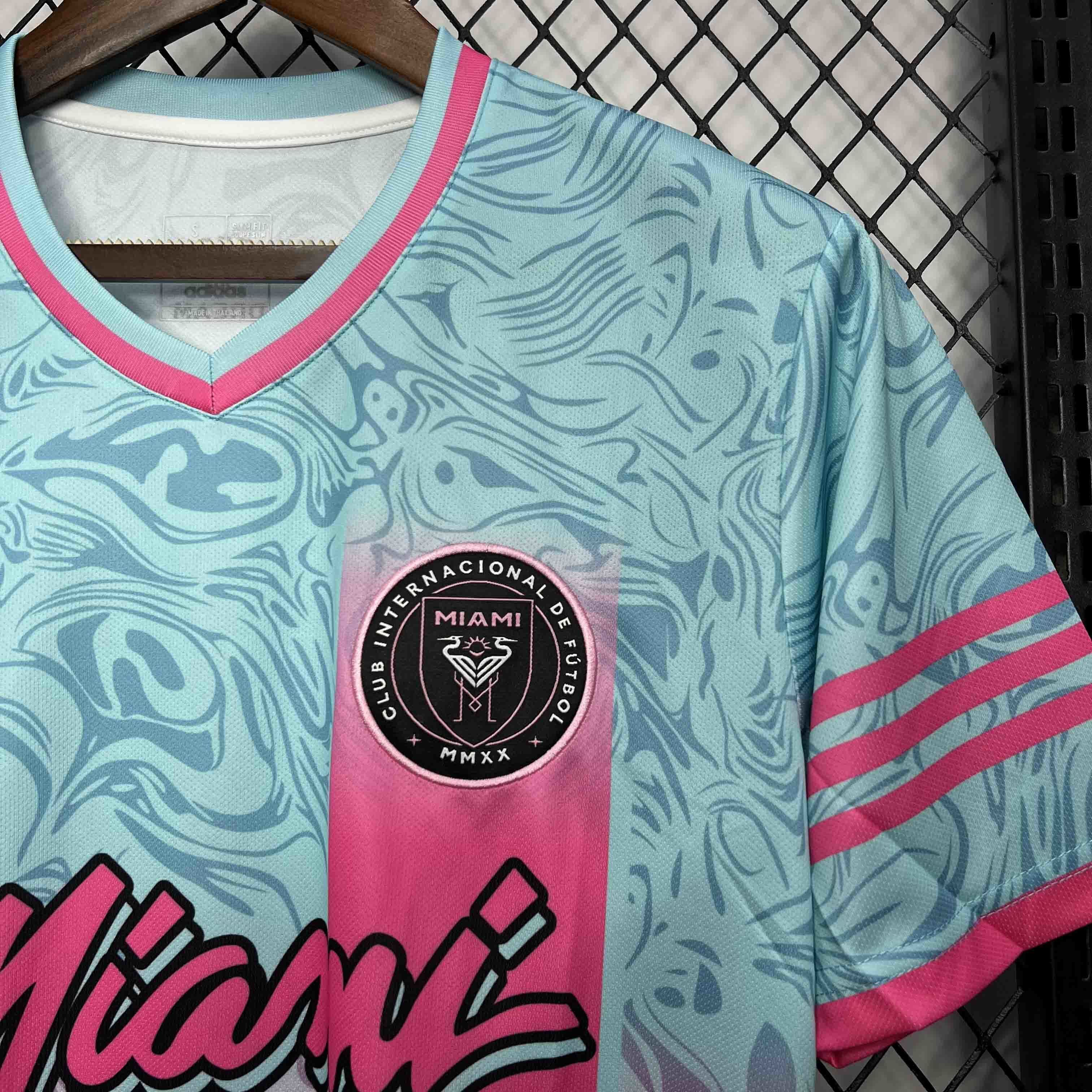 24-25 Inter Miami Special Beach Edition Kit Pink&Blue AAAAJerseys Dropshipping Yupoo 3