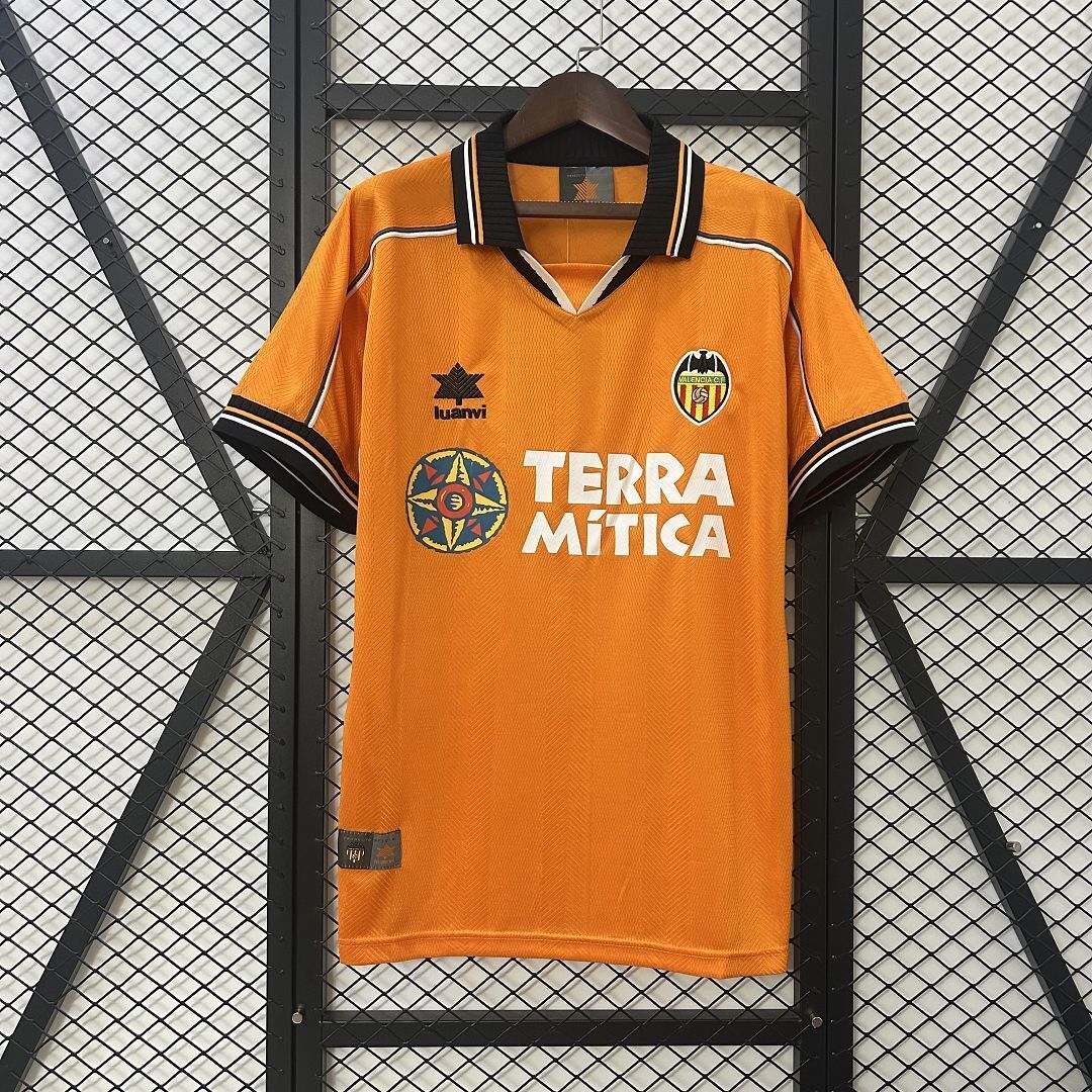 99-00 Valencia Away Retro Kit Vintage Shirt AAAAJersey Dropship Yupoo