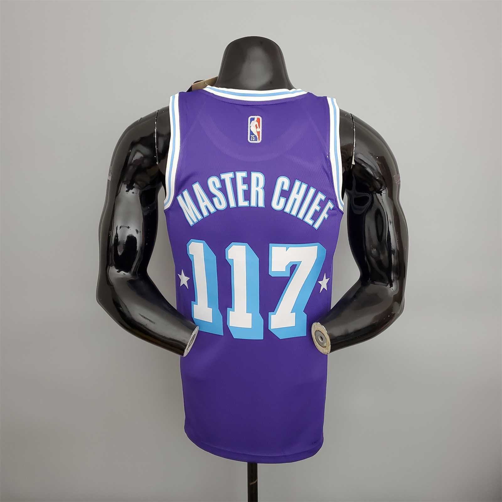 75th Anniversary master chief#117 Lakers White X-BOX Co-branded Purple 5