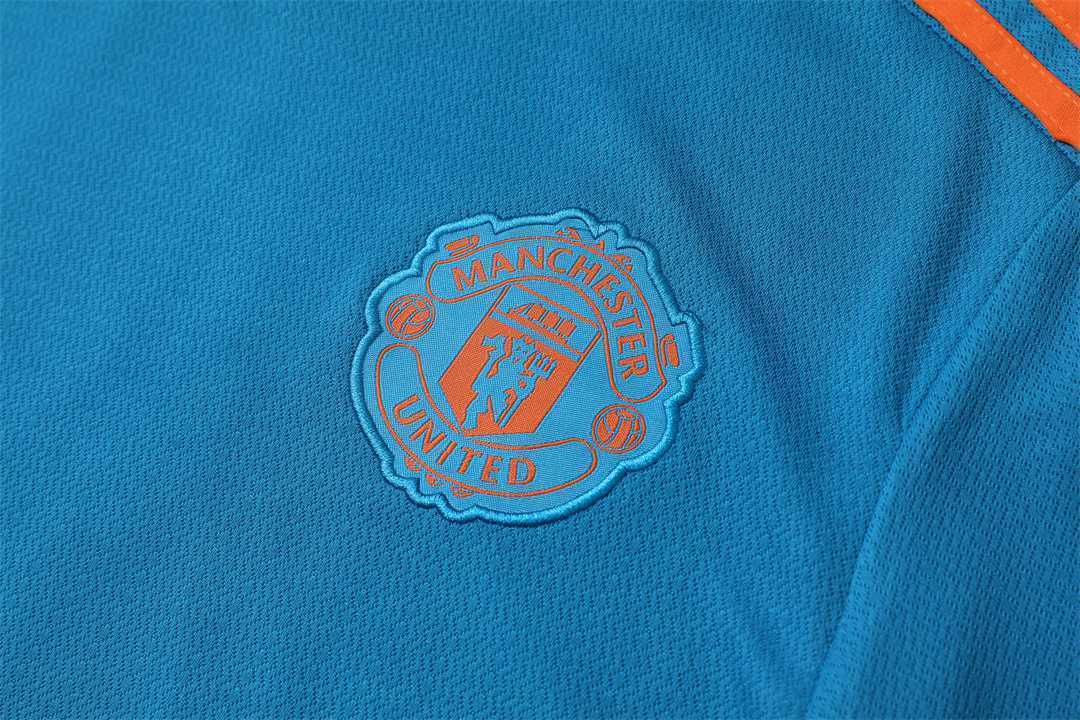 2223 Manchester United Training Suit Short Sleeve Kit Blue 19