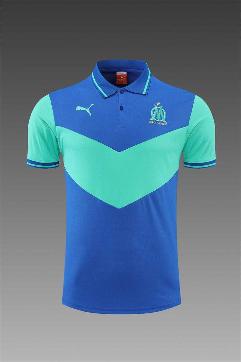 Polo Marseille color blue and green team logo 11