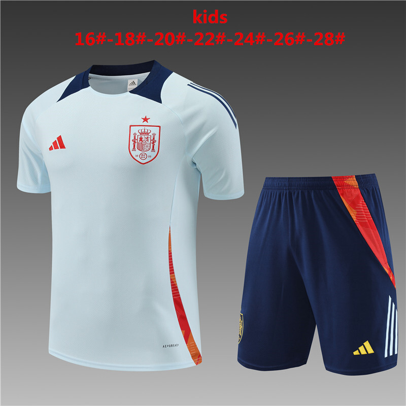 2024 Spain Kids Training Soccer Jerseys Football Shirts
