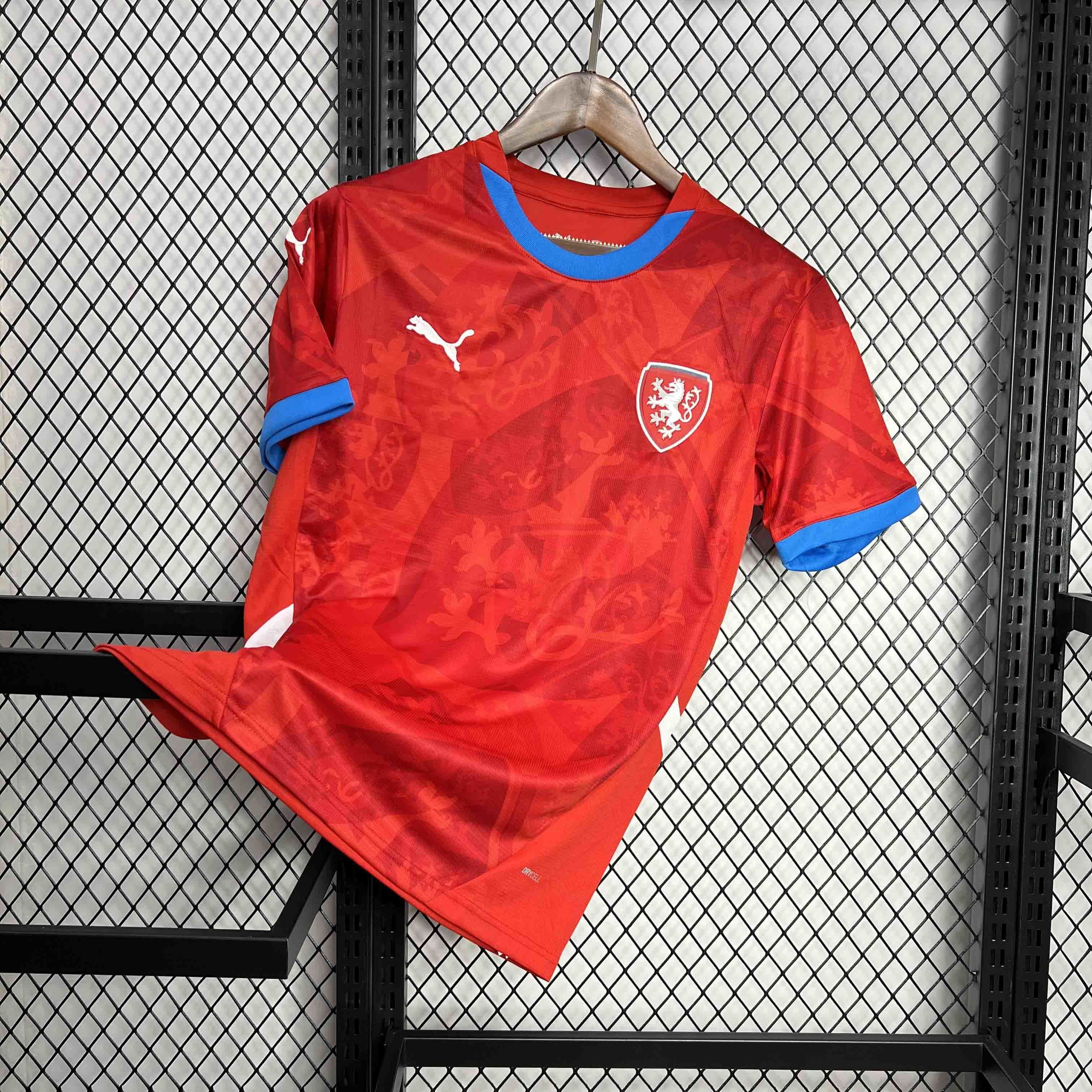 2024 Czech Home Kit UEFA Euro Shirt Football AAAAJersey Supplier 3
