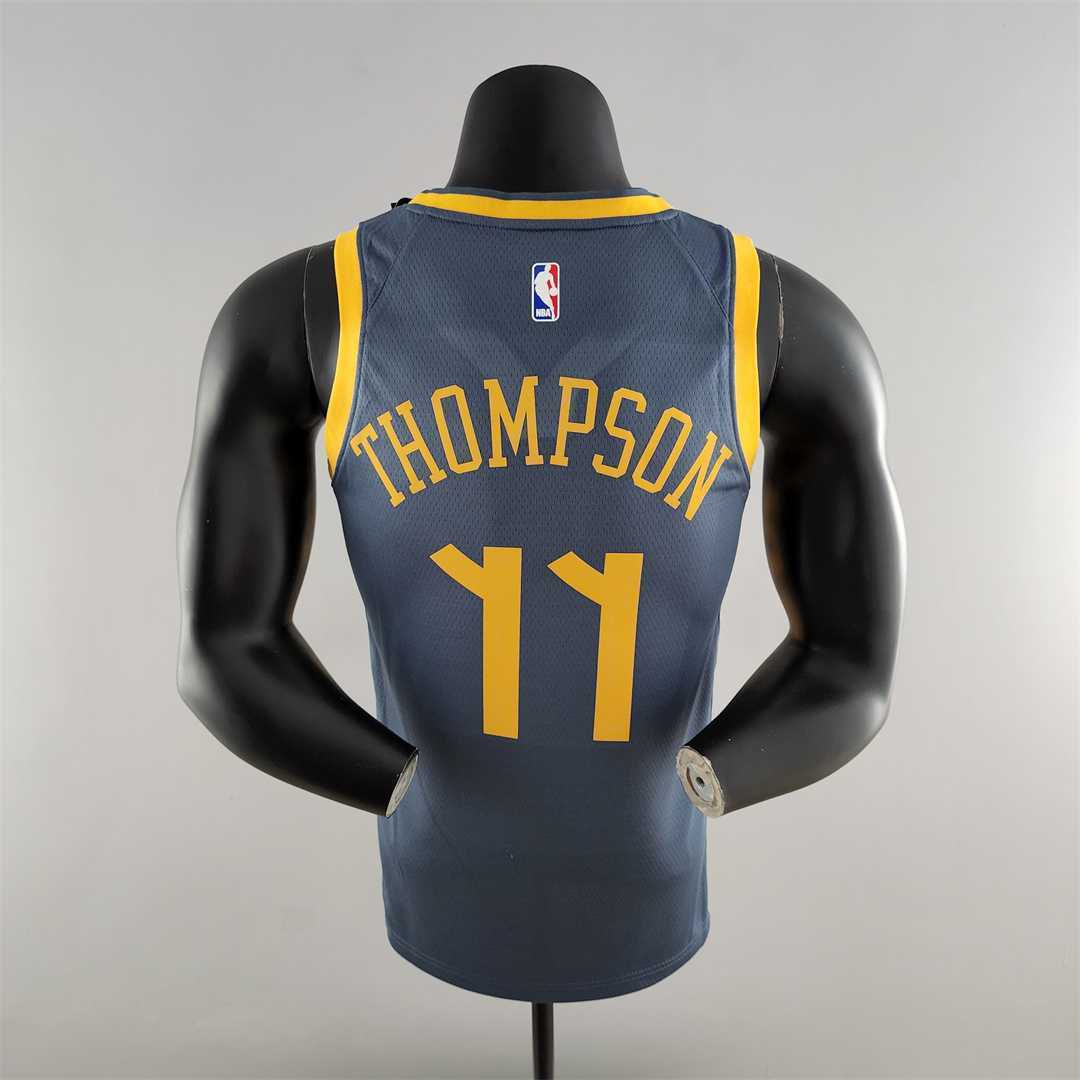 2018 HOMPSON #11 Golden State Warriors Grey NBA Jersey 4