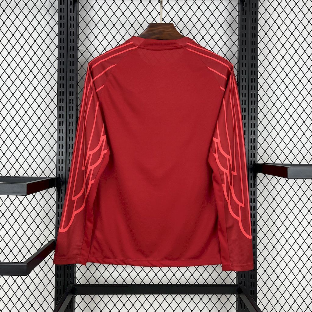 25-26 PSG Red Goalkeeper Long Sleeve Kit Football T-Shirt AAAAJersey Yupoo 3