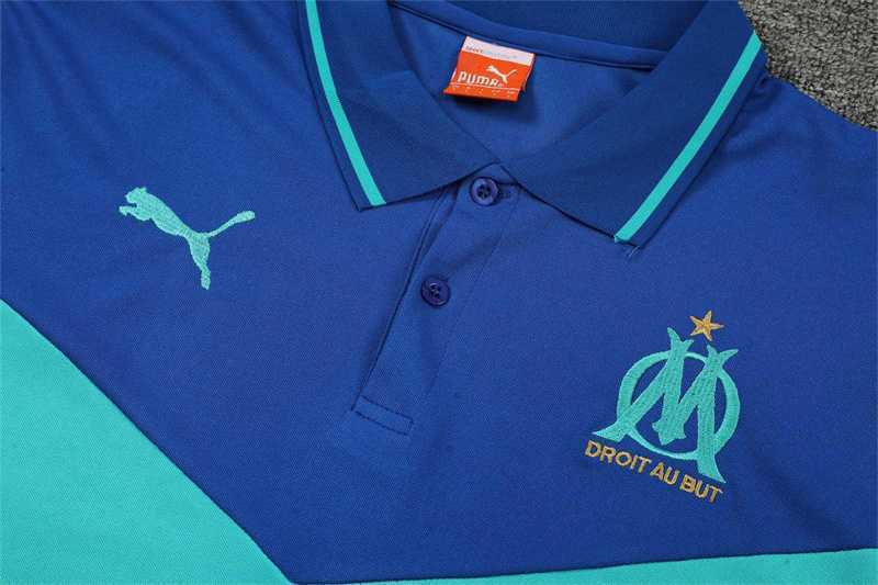 Polo Marseille color blue and green team logo 7