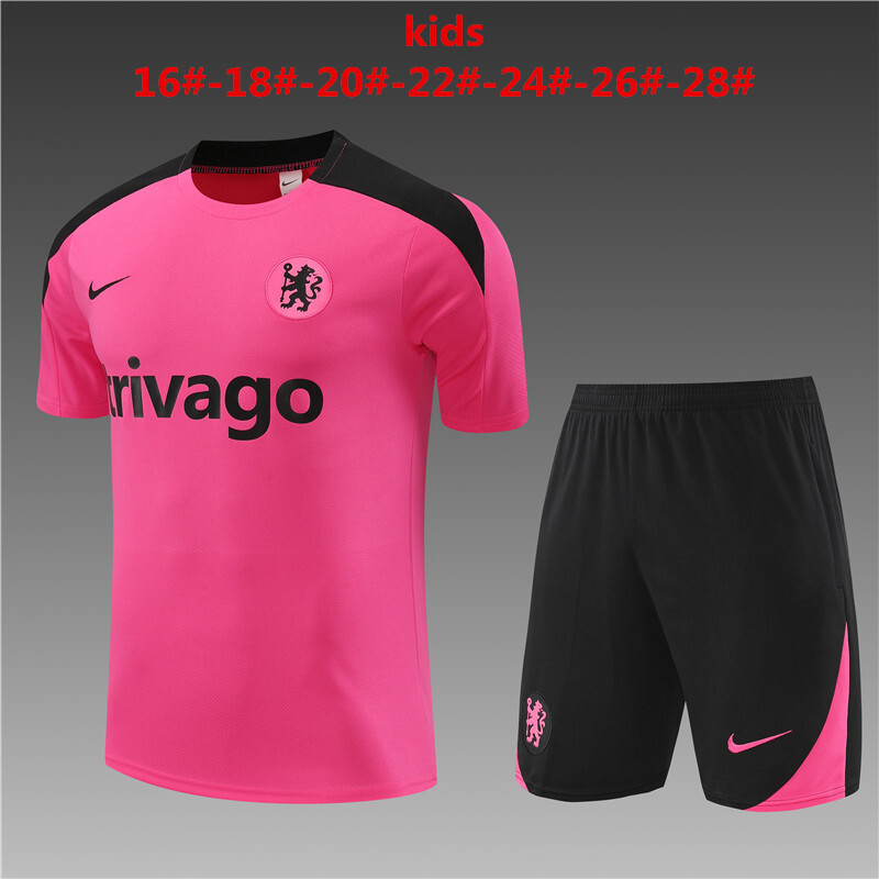 24-25 Chelsea Kids Training Soccer Jerseys Football Shirts
