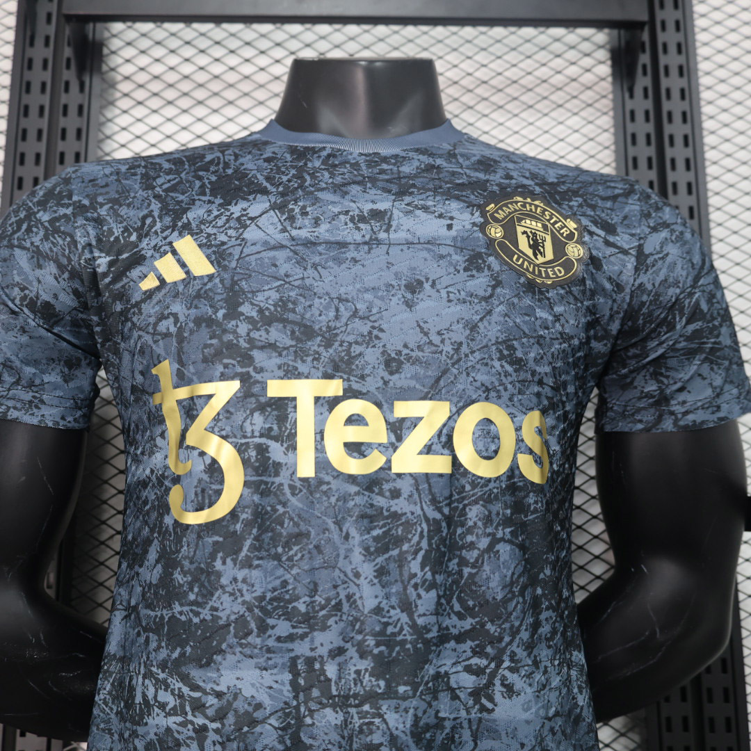 23-24 Manchester United Stone Roses Pre-Match Kit Player Edition Shirt Football AAAAJerseys Yup 2