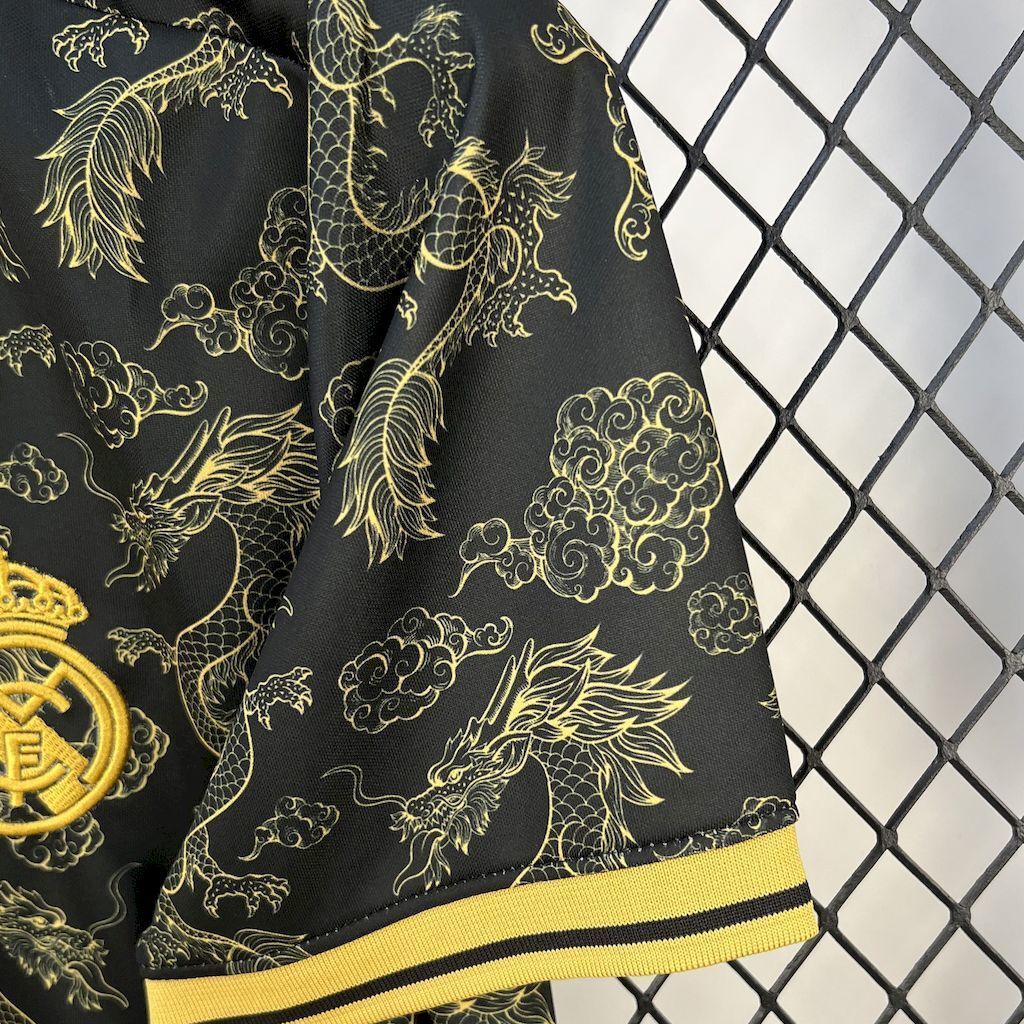 25-26 Real Madrid Gold Dragon Special Edition Shirt Football Uniform AAAAJersey Yupoo 2