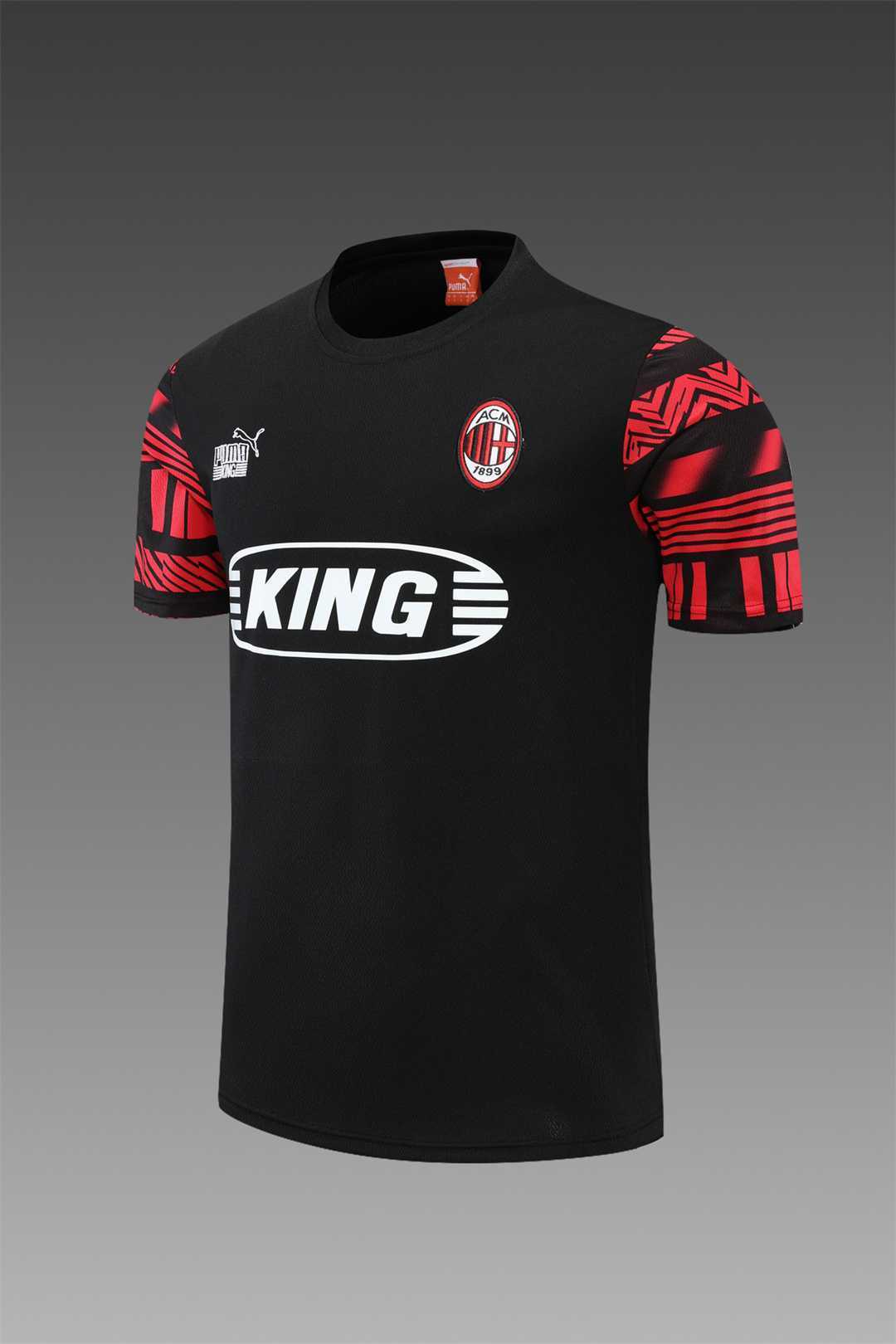 22-23 AC Milan Training Short Sleeve Kit Black 17