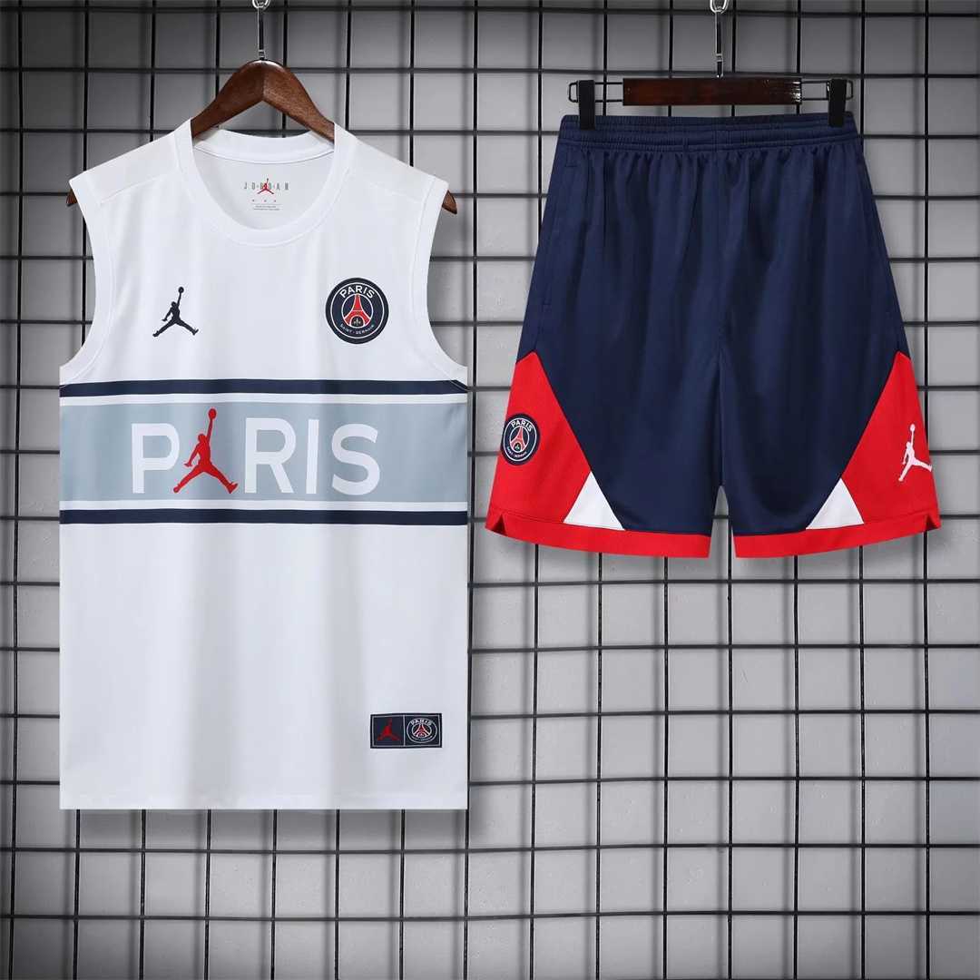 22-23 PSG vest training kit kit white grey stripe 13