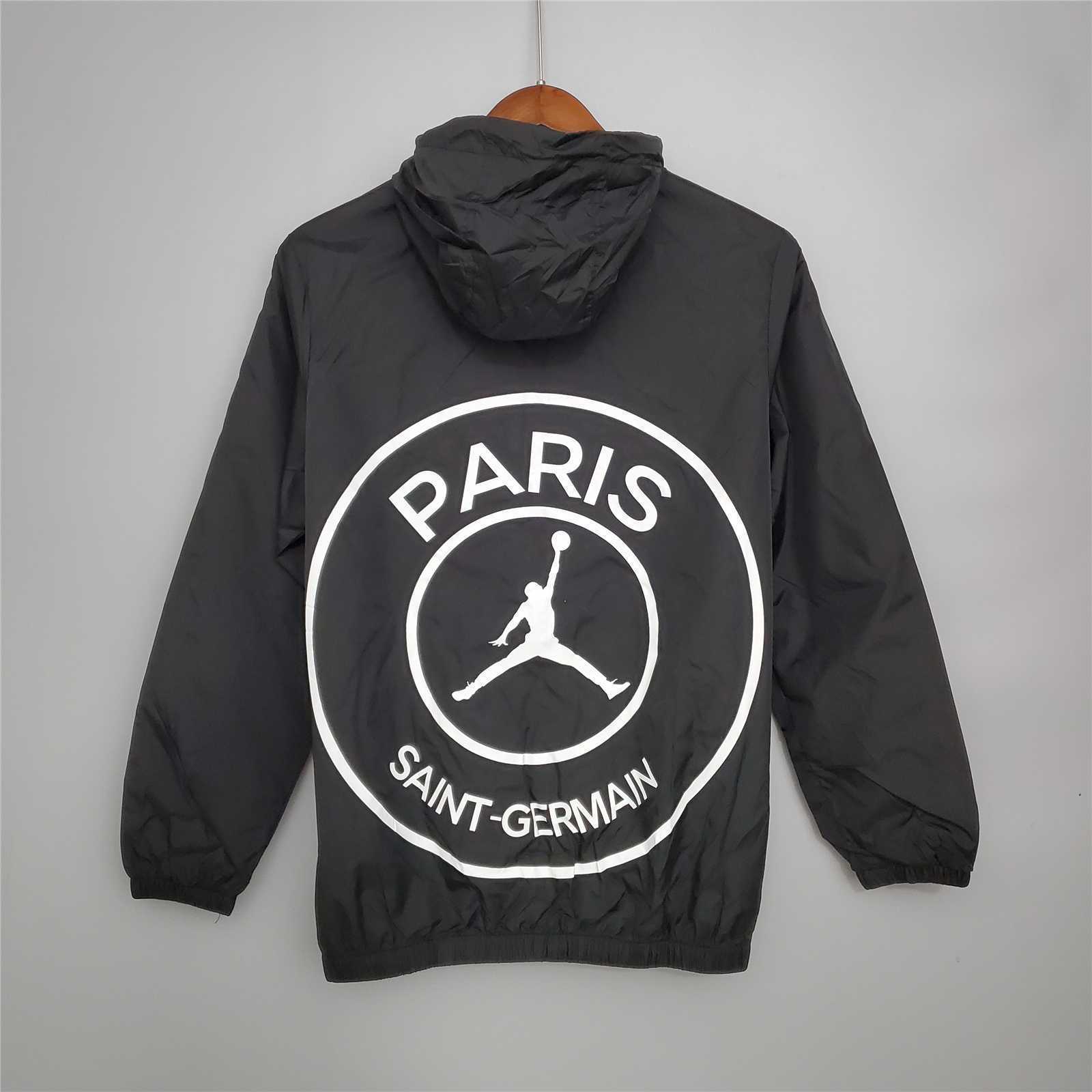 20-21 PSG Black Windbreaker 4