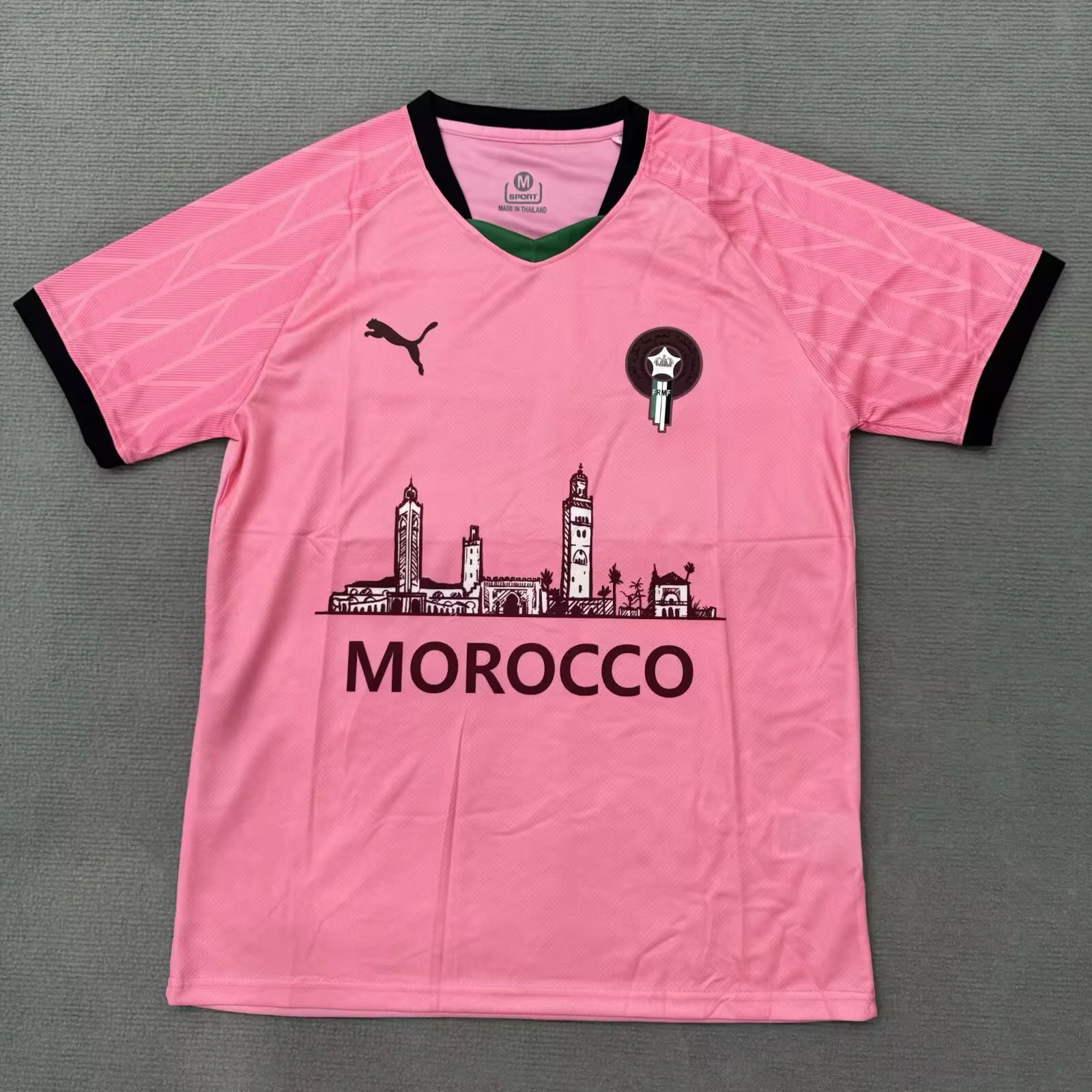 2025 Morocco Special Edition Kit été Pink T-Shirt Football Uniform AAAAJersey Dropship Yupoo