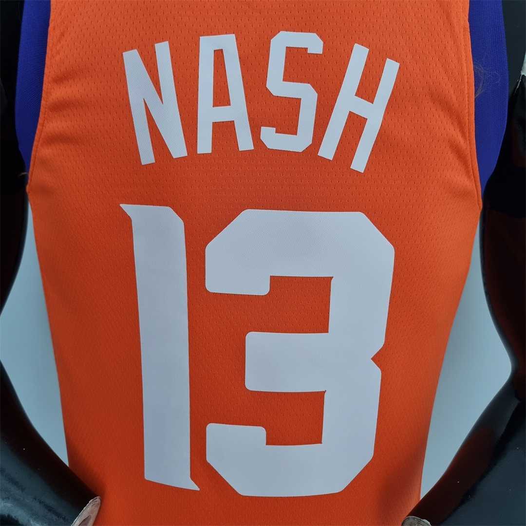 75th Anniversary NASH#13 Phoenix Suns Jordan Theme Orange NBA Jersey 3