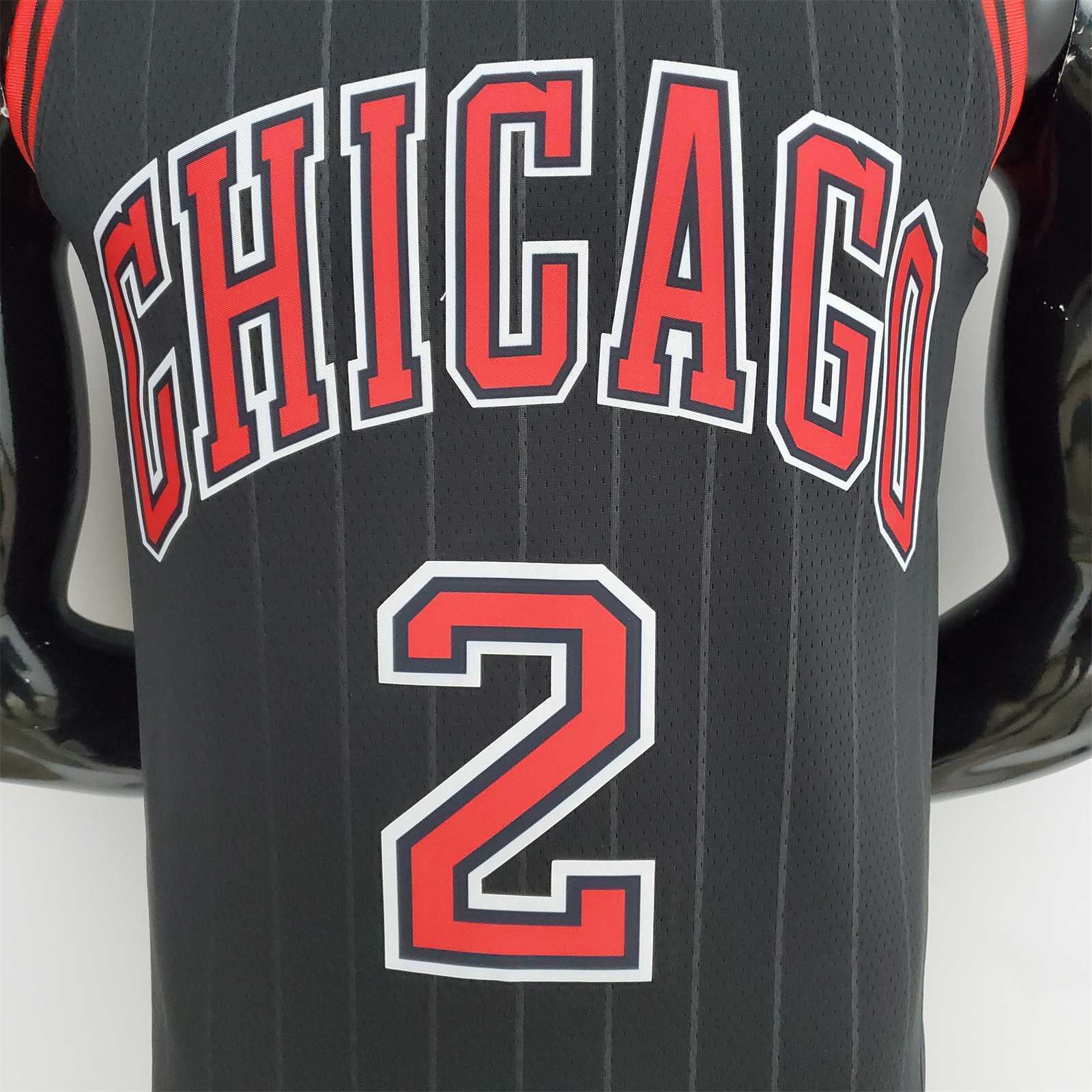 75th Anniversary Ball #2 Bulls Flyers Black NBA Jersey 1