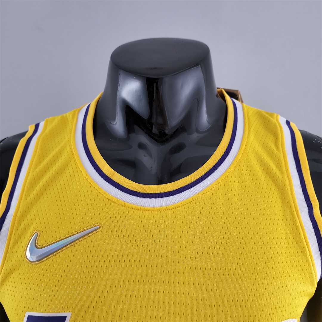 75th Anniversary IRVING #11 Los Angeles Lakers Yellow NBA Jersey 6