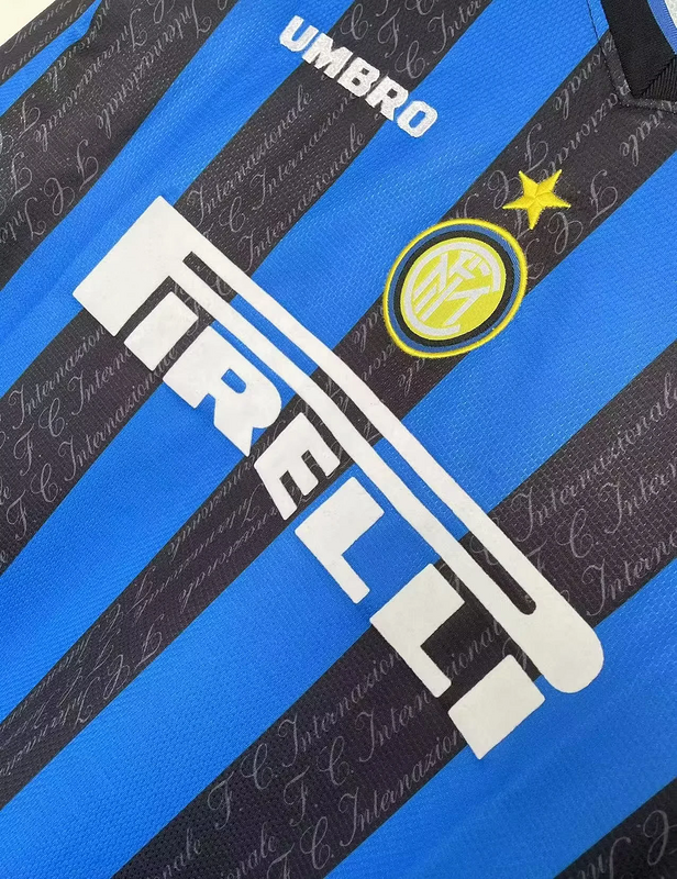 97-98 Inter Milan Home Retro Kit Long Sleeve Shirt Soccer AAAAJersey Yupoo 1