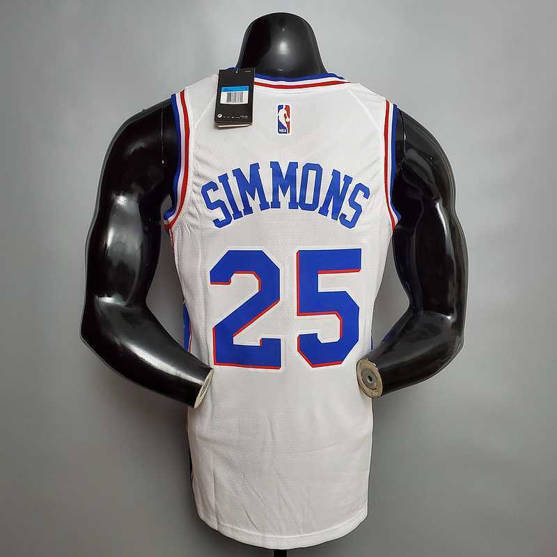 SIMMONS#25 Detroit Pistons white 7