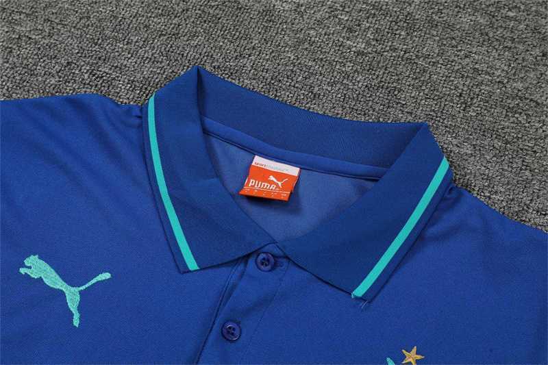 Polo Marseille color blue and green team logo 3