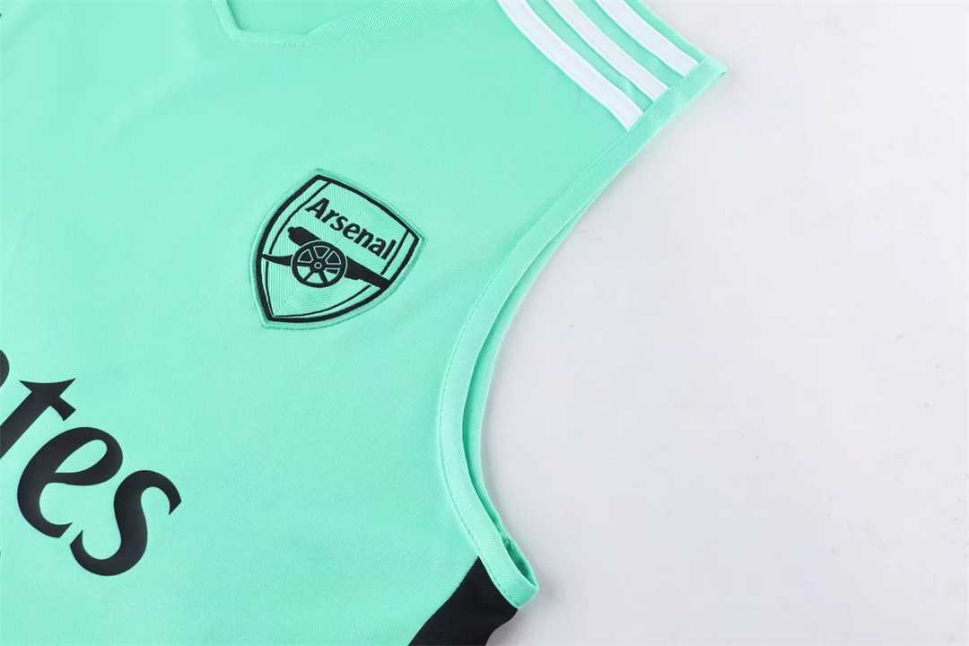 21-22 Arsenal vest training suit kit green 16