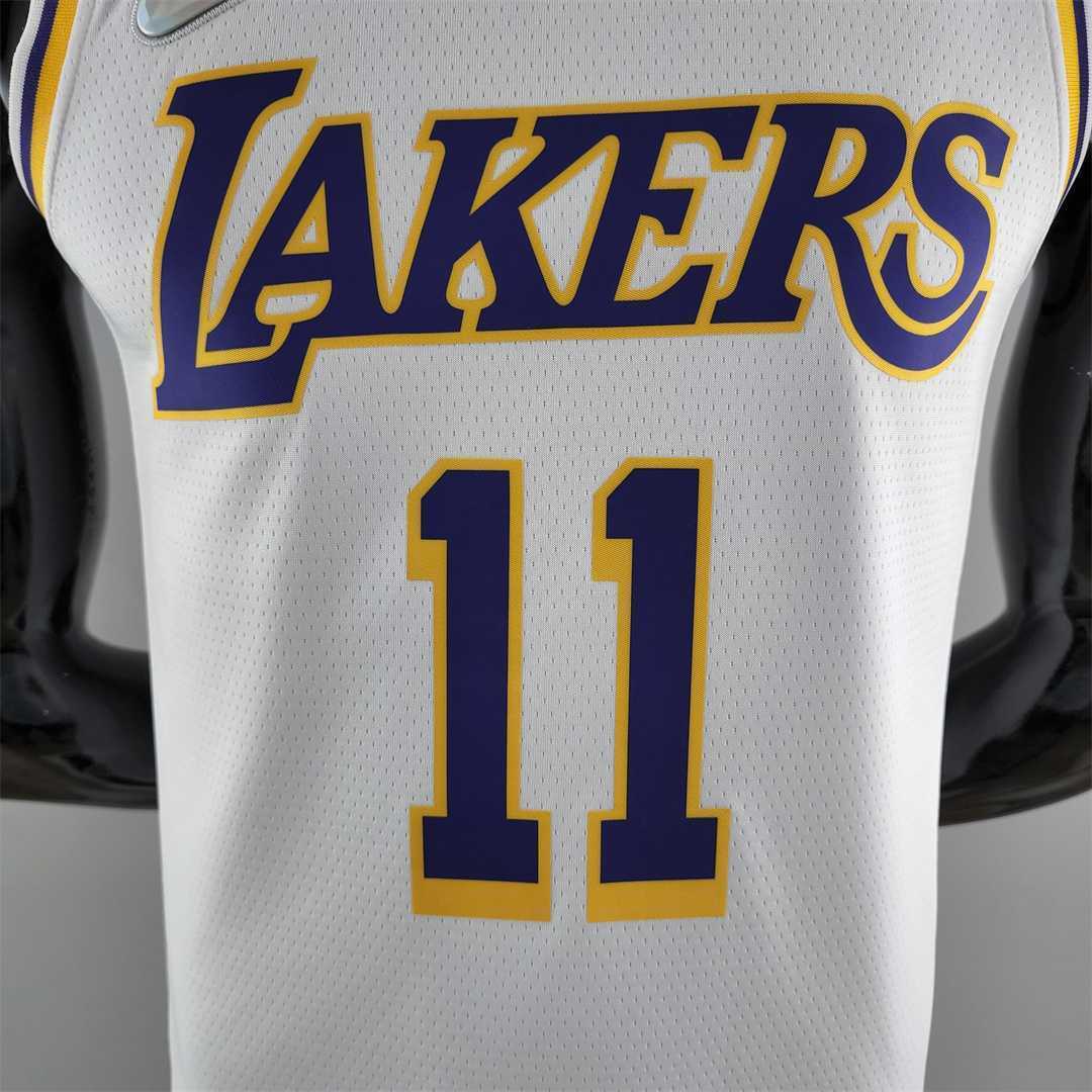 75th Anniversary IRVING #11 Los Angeles Lakers White NBA Jersey 8