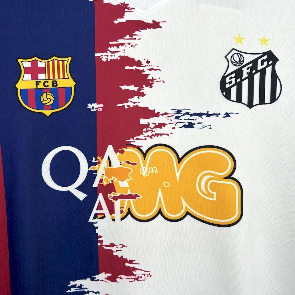 25-26 Neymar Jr Exclusive Edition Barcelona-Santos Shirt Football Uniform AAAAJersey Wholesale 2