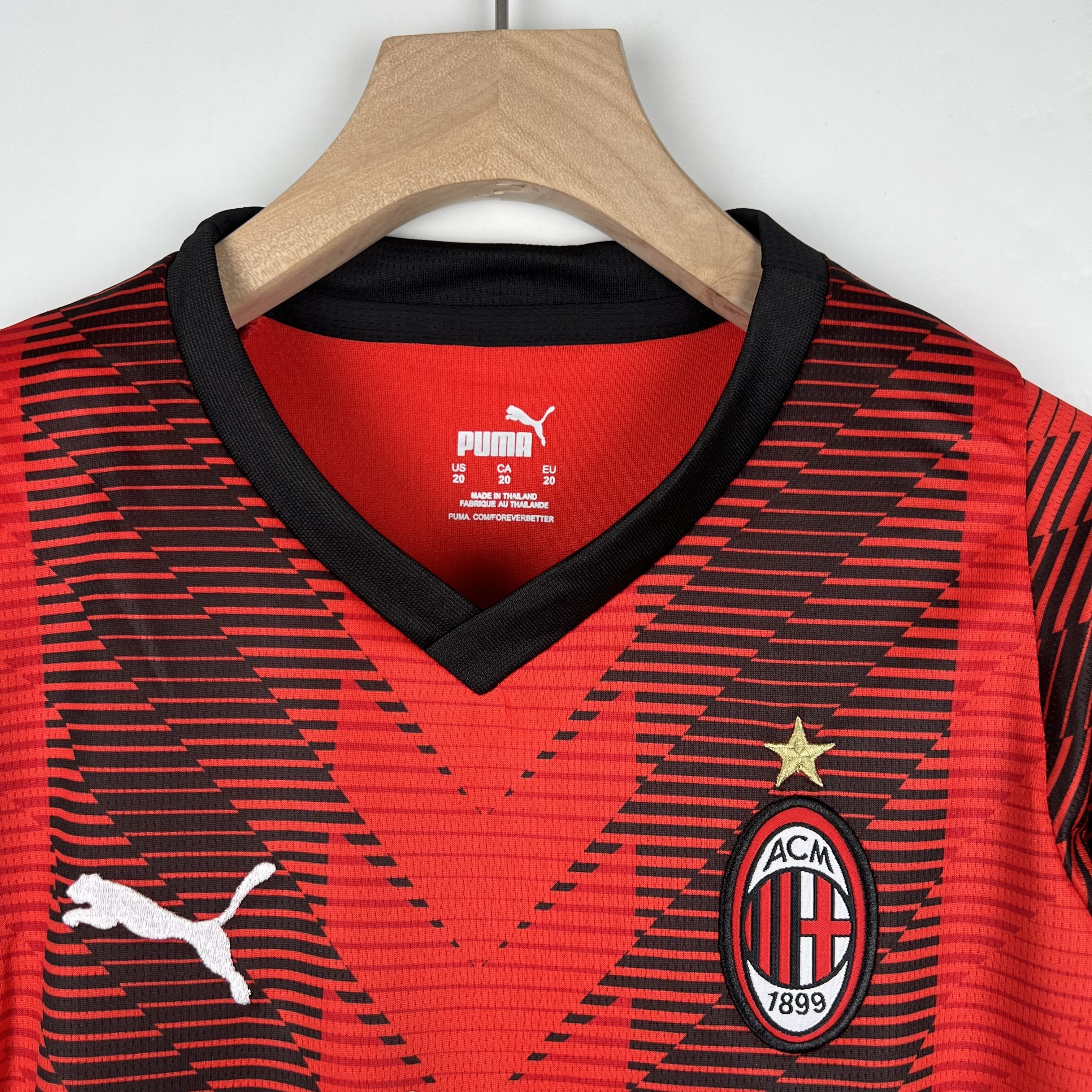 23-24 Kids AC Milan Home Size 16-28 Soccer Jersey 4